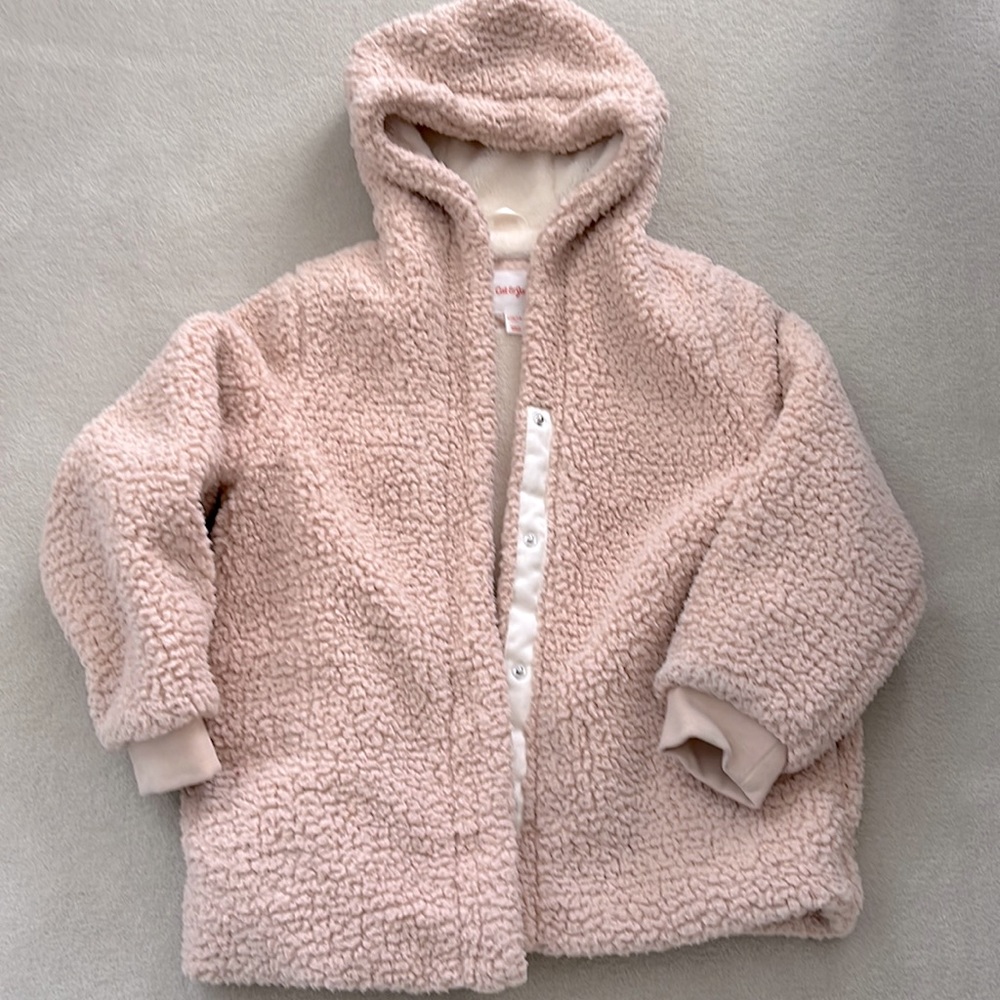 girls ultra soft fleece hooded coat